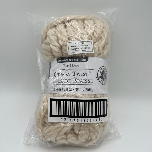 Loops and Threads Other - Loops and Threads Chunky Grande Yarn 8.8 oz 20.5 yds Neutral Cream